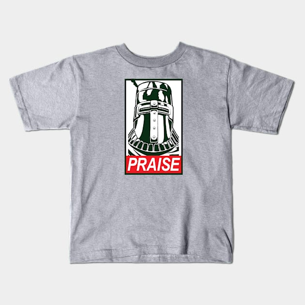 PRAISE - Solaire Dark Souls Kids T-Shirt by spookyruthy